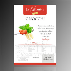 Product Label Design for fresh pasta | Label Design by Gergana B