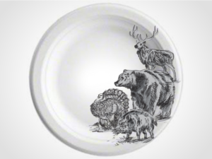 4-piece dinnerware autumn wild animals | Illustration Design by Vicez