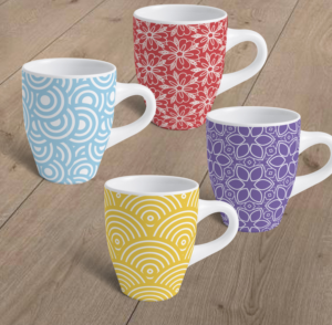 dinnerware set - geometric color splash | Illustration Design by alex989