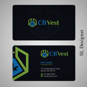 Business Card for CB Vest - A cannabis publication for executives. | Visitenkarten-Design von SL Designer