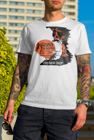 Iguana on Rocks Shirt for Climbers | T-shirt Design by Kero