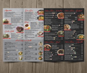 Bold and Elegant Tri-Fold Togo Menu | Menü-Design von Cut and Glue