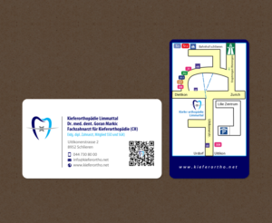 Business Card Design by chandrayaan.creative for Kieferorthopädie Limmattal GmbH | Design #14546334