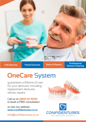 Poster for denture clinic rebrand  | Poster Design by D Creative