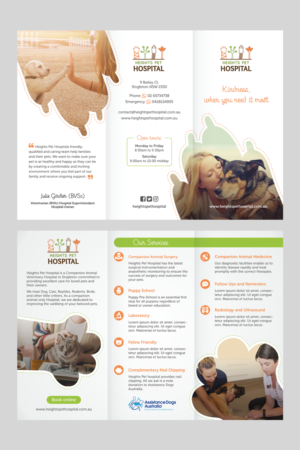 Veterinary Hospital Brochure - 2 Drafts - 1 Normal and 1 Fun. | Flyer Design by nadhisa87