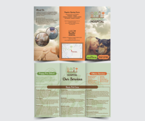 Veterinary Hospital Brochure - 2 Drafts - 1 Normal and 1 Fun. | Flyer Design by Cut and Glue