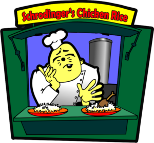 T-Shirt Design - Schrodinger's Chicken Rice Stall  | T-Shirt-Design von ChrisMoon