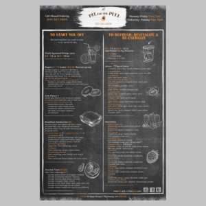 Menu Design by Lesaba Design