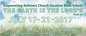 EBC Vacation Bible School Banner 2017 | Banner Ad Design by All American Designs