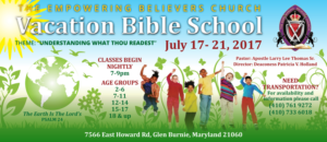 EBC Vacation Bible School Banner 2017 | Banner Ad Design by Katyas Art and Design