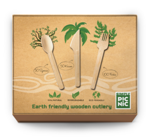 Biodegradable wooden cutlery needs packaging | Verpackungs-Design von SAI DESIGNS