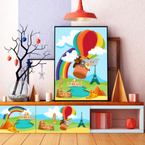 Hot Air Balloons themed Kids furniture need illustration design  | Illustration-Design von GraybarBldg421