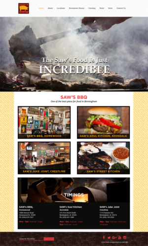 Website Comps for Famous Southern BBQ Restaurant in Alabama | Web-Design von Expert Designer