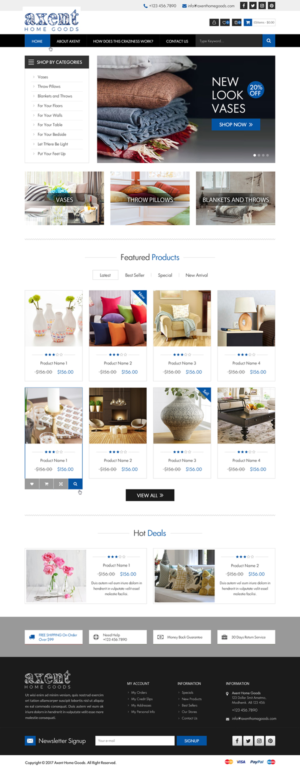 home accents e-commerce website | Web Design by jdv