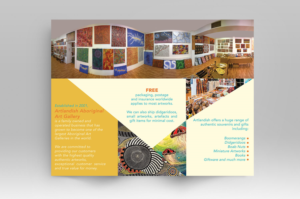 Australian Aboriginal Art Gallery brochure | Flyer-Design von Luniere Designs