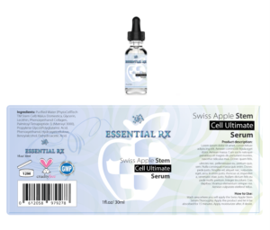 Suisse Apple Stem Cell Ultimate Serum - Product Label | Label Design by Sophie DL