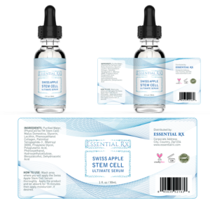 Suisse Apple Stem Cell Ultimate Serum - Product Label | Label Design by Javelin Studio