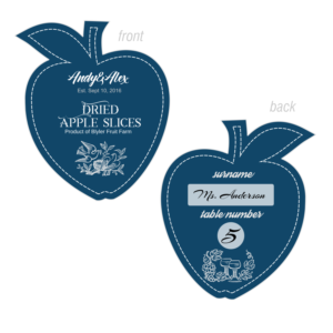 Wedding Dried Apple Label / Name Place Card | Verpackungs-Design von elveneclipse