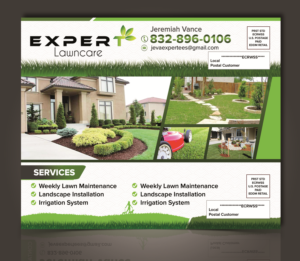 Expert Lawncare by JV | Postcard Design by SAI DESIGNS