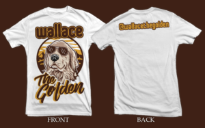 @wallacethegolden tshirt for Golden Retriever on Instagram with 60K followers | T-Shirt-Design von theodorusdick14