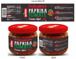 Breadspread Oriental Style - based on pepper- and tomatopaste with chosen spices | Label Design by GliderGraphx