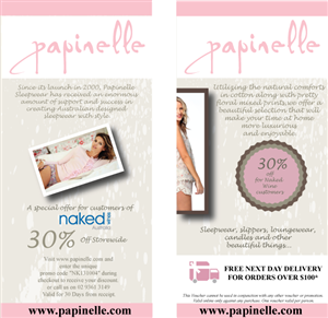 Papinelle Naked Wine Promotional Card | Flyer Design by TedAtkinson