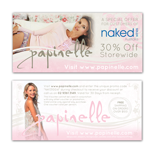 Papinelle Naked Wine Promotional Card | Flyer Design by Purple Hearts 