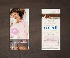 Papinelle Naked Wine Promotional Card | Flyer Design by FutureDesigne