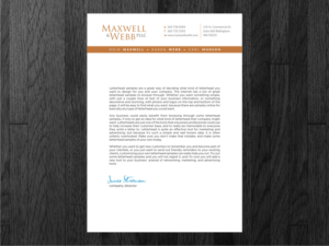 Letterhead for 3 attorney Workers' Comp law firm | Stationery Design by Atvento Graphics