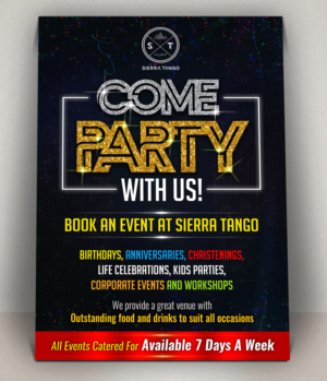 Book your next party or event with us | Graphic Design by ARTOGRAPHY