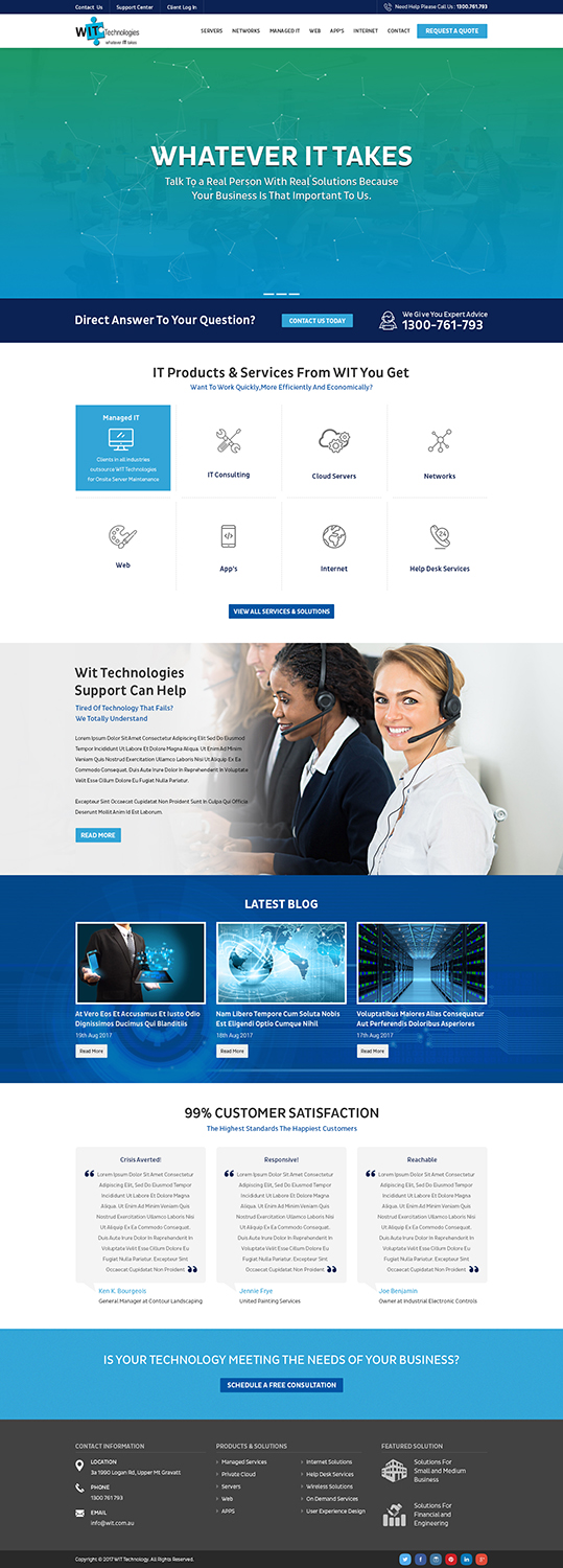 Web Design by Mayank Patel for WIT Technologies | Design #15828287