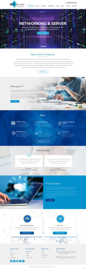 Web Design by pb for WIT Technologies | Design: #15825543