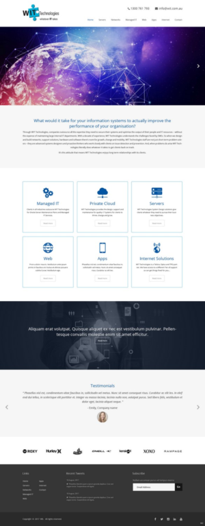 Web Design by pb for WIT Technologies | Design: #15825544