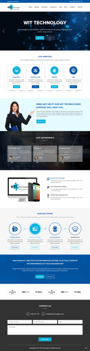 Web Design by pb for WIT Technologies | Design: #15825547