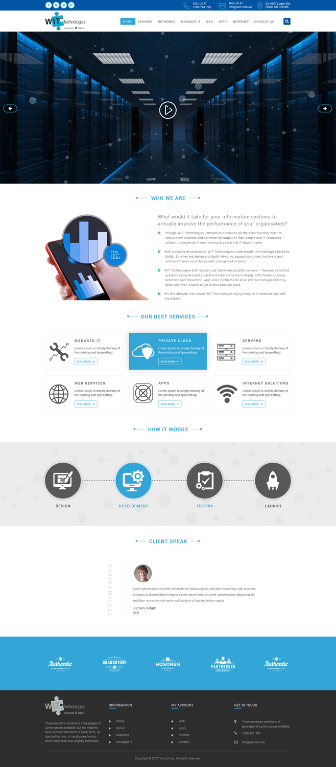 Web Design by Abhinav Katiyar for WIT Technologies | Design #15843976