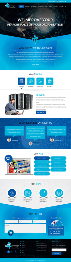 Web Design by rightway for WIT Technologies | Design: #15820158