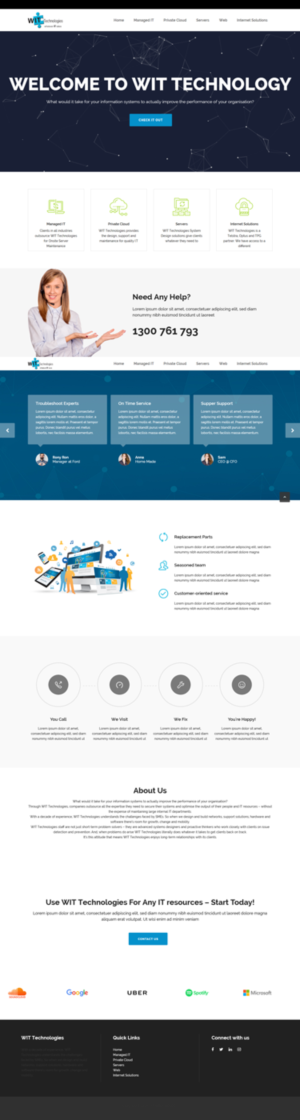 Web Design by CharaFathimalil for WIT Technologies | Design #15824660