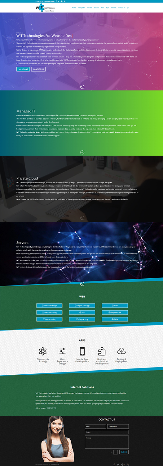 Web Design by Waquar Ahmad for WIT Technologies | Design #15965264