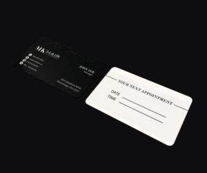 Stylish Business Card for Modern hair salon | Business Card Design by JK18