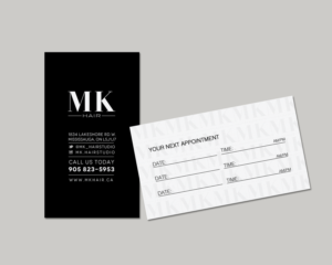 Stylish Business Card for Modern hair salon | Business Card Design by chandrayaan.creative