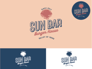  Sun Bar. Burger house. Valley of Isere | Logo Design by mldtrvs