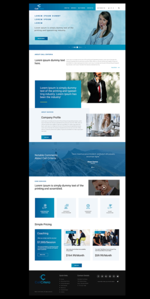 Web Design by Subhanu for Call Criteria | Design #16388070