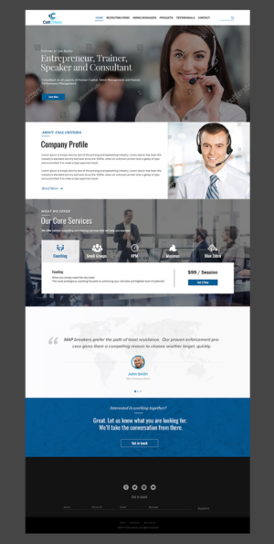 Web Design by Eppeok for Call Criteria | Design #16388011