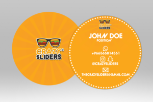 Crazy Sliders menu + business card design | Menu Design by Luniere Designs