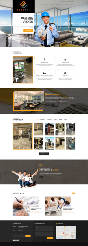 Win a client for life ! Construction Company Website Design   | Web Design by Da Miracle