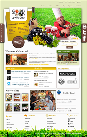 Major Australian Food and Wine Event Web Design Project | Web-Design von Desire Design Solutions