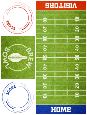 Football field themed poster-game | Poster Design by selador.si