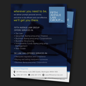 Advertisement Design by Pratik Bhushan jha for Fifth Avenue Law Group | Design #15944215