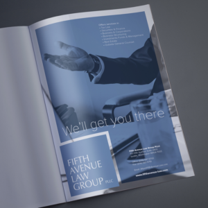 Full Page Magazine Ad for Law Firm  | Advertisement Design by banedsgn