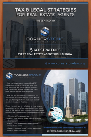 Postkarten-Design von Aether Designs für CORNERSTONE LAW GROUP | Design #15904745